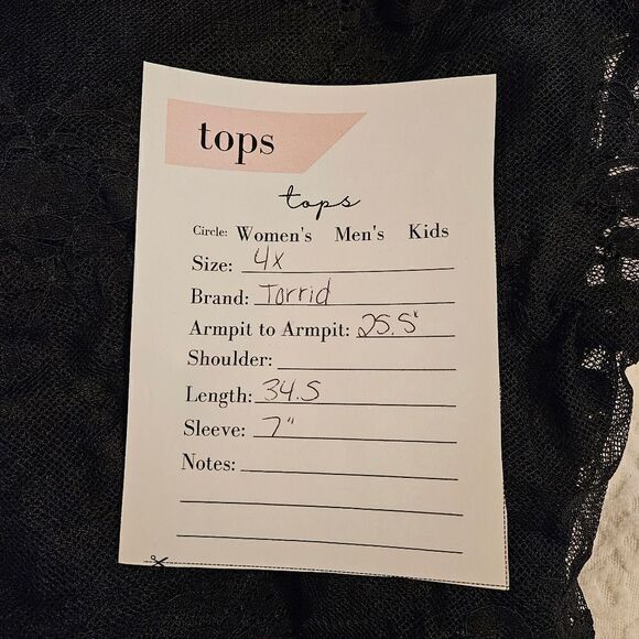 Torrid Sheer Babydoll Top. Black 4X - Picture 5 of 11